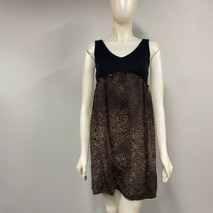C&C California Sleeveless Dress Silk Cheetah Animal Print Medium M